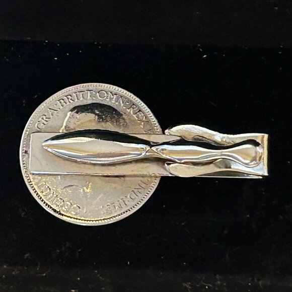 1924 Half Penny Coin Tie Clip - Picture 4 of 7